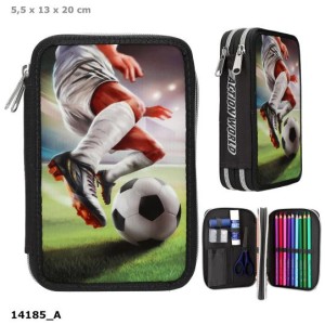 14185 Piórnik podwójny z wyposażeniem Football 