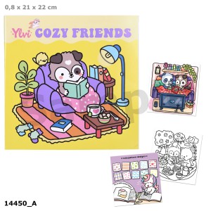 14450 Kolorowanka Cozy Friends Jednorożec Ylvi