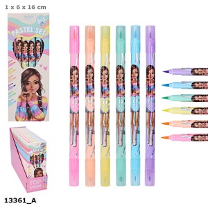 13361 Dwustronne flamastry TOPModel pastelowe 